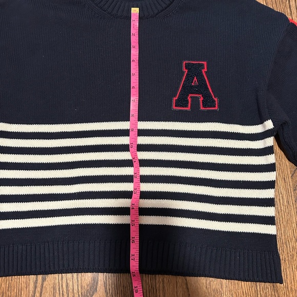 Anthropologie Navy and Red Striped Sweater - Picture 9 of 11